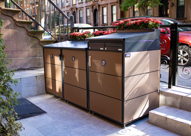 gallery slider 2+1 with MailBox and Planter Tops in Coffee