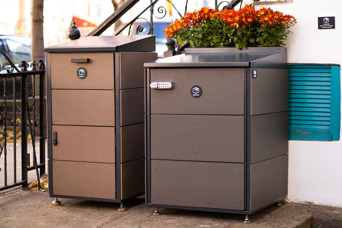 Side-by-Side of ParcelDrop and ParcelBin with KitLock by CodeLocks