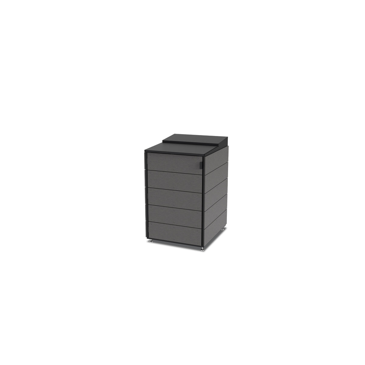trash enclosure | size=large | modules=1 | color=charcoal