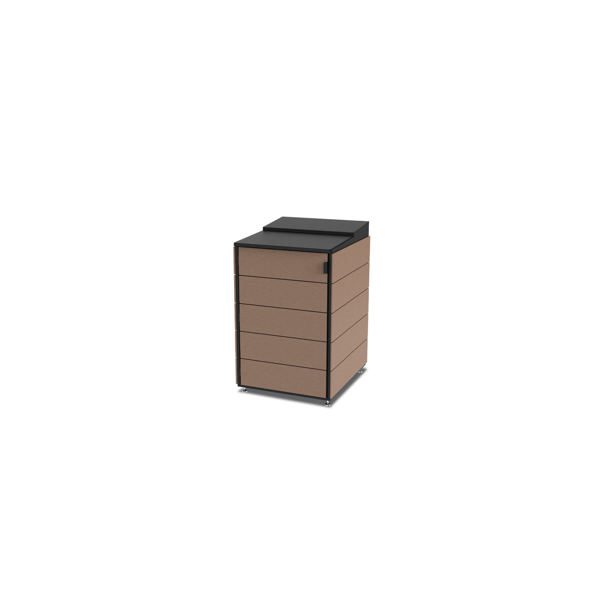 trash enclosure | size=large | modules=1 | color=coffee
