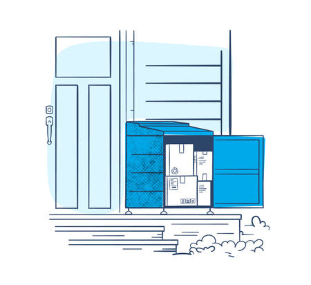 Modern trash enclosures and package lockers. Rats hate us. – CITIBIN