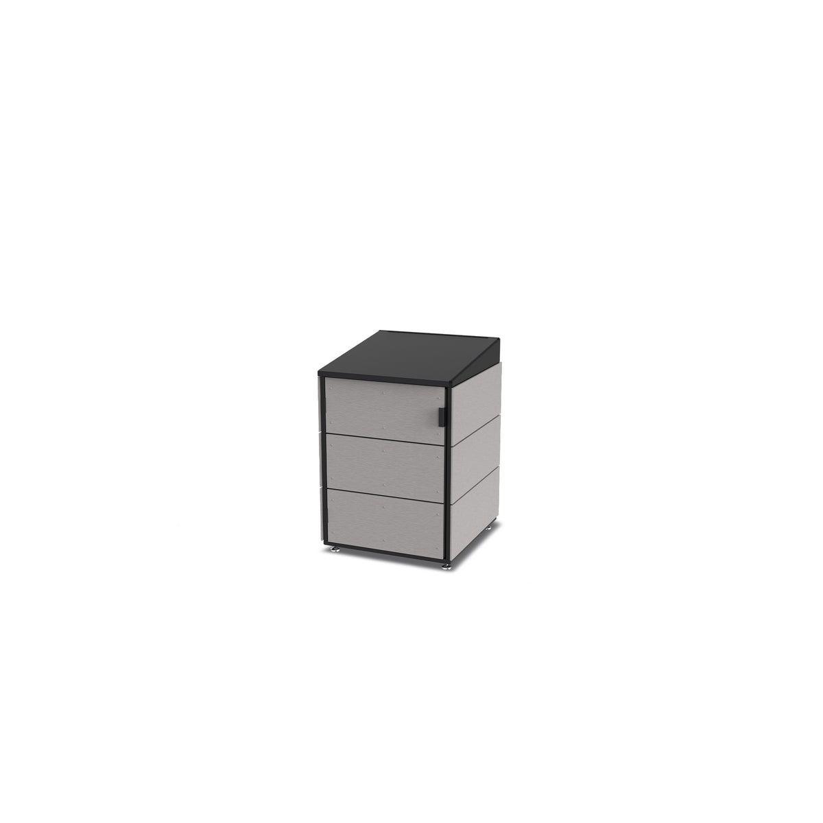 trash enclosure | size=small | modules=1 | color=slate