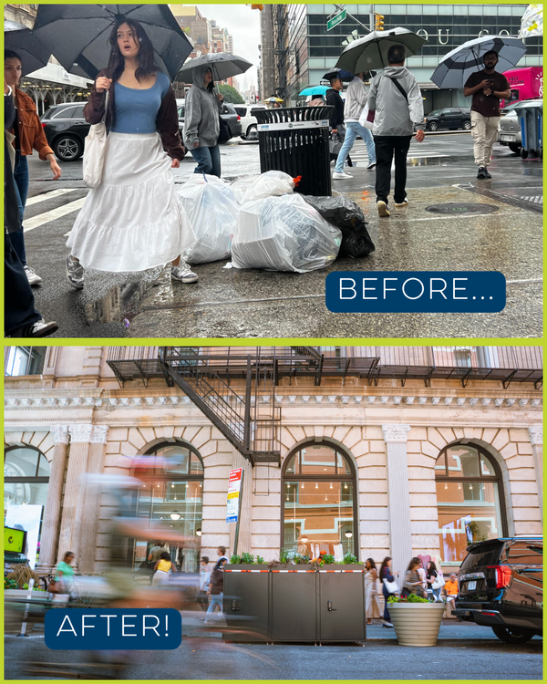 SoHo’s Trash Bins Are Blooming