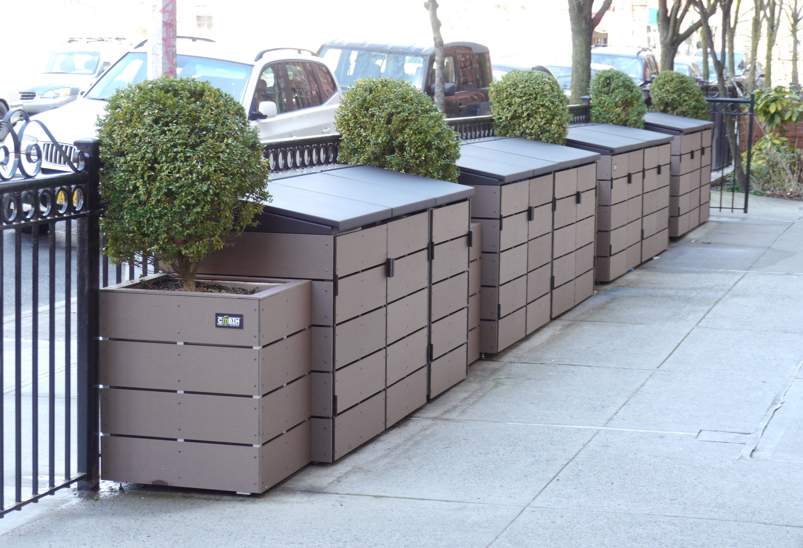 Custom Cube Planters and multiple 3 and 4-Modules in Coffee
