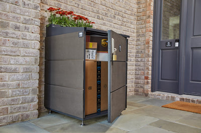 gallery slider ParcelBin with Planter Top in Charcoal